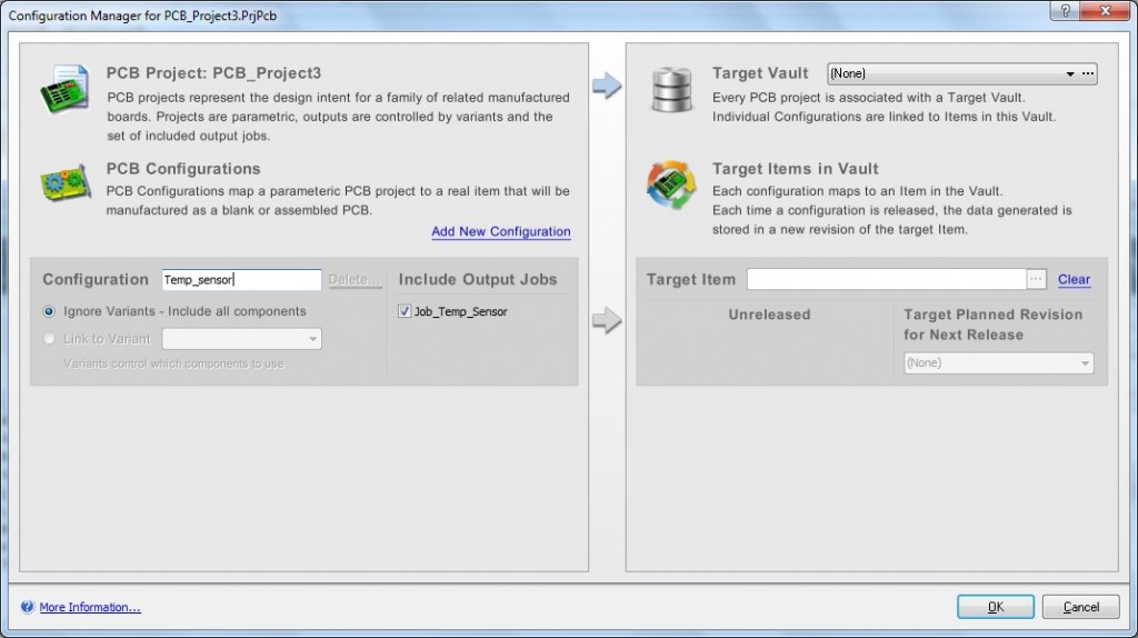Configuration in PCB Release View